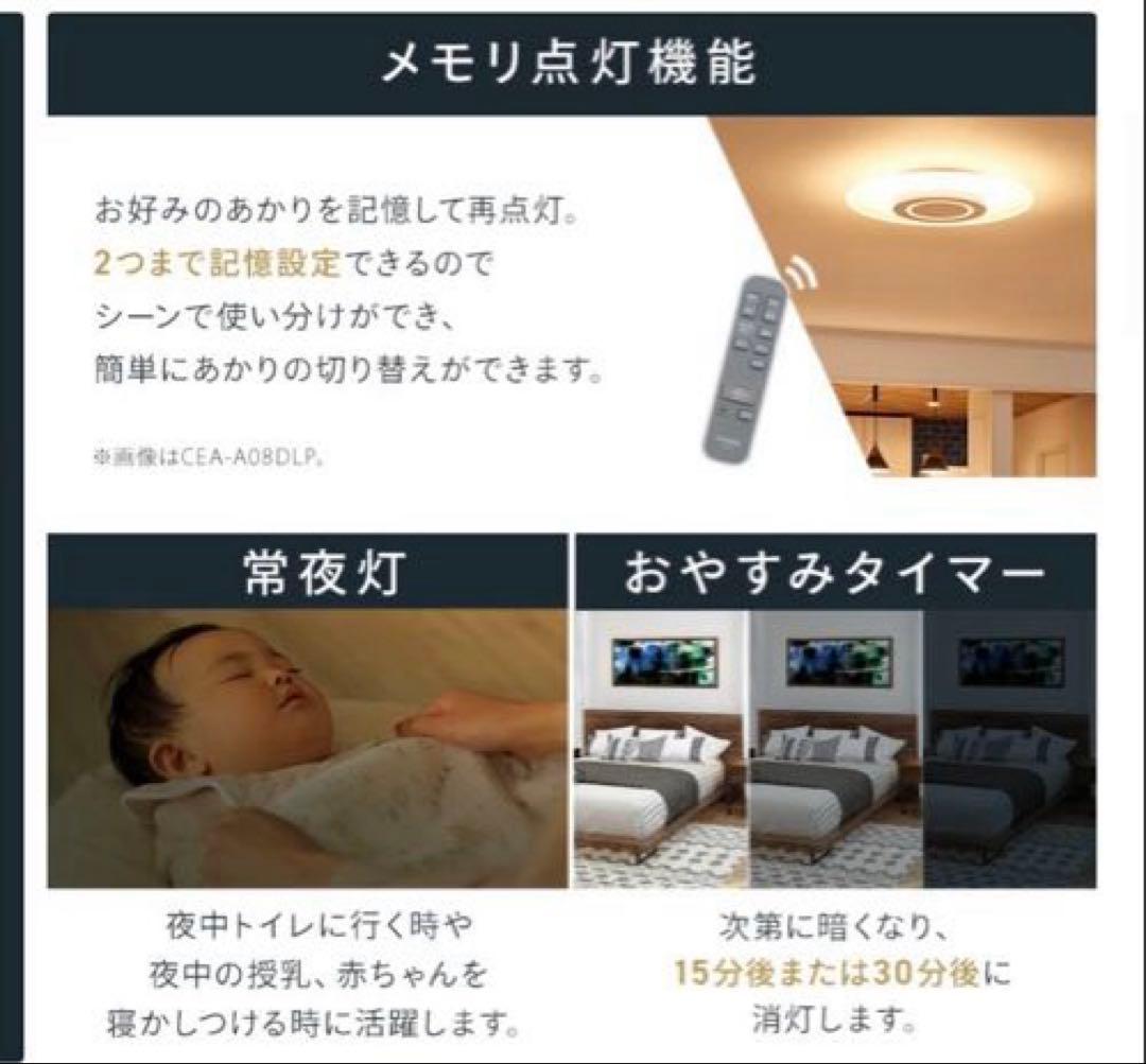 IRIS OHYAMA PANEL LIGHT シーリングライト　8畳 ラウンド