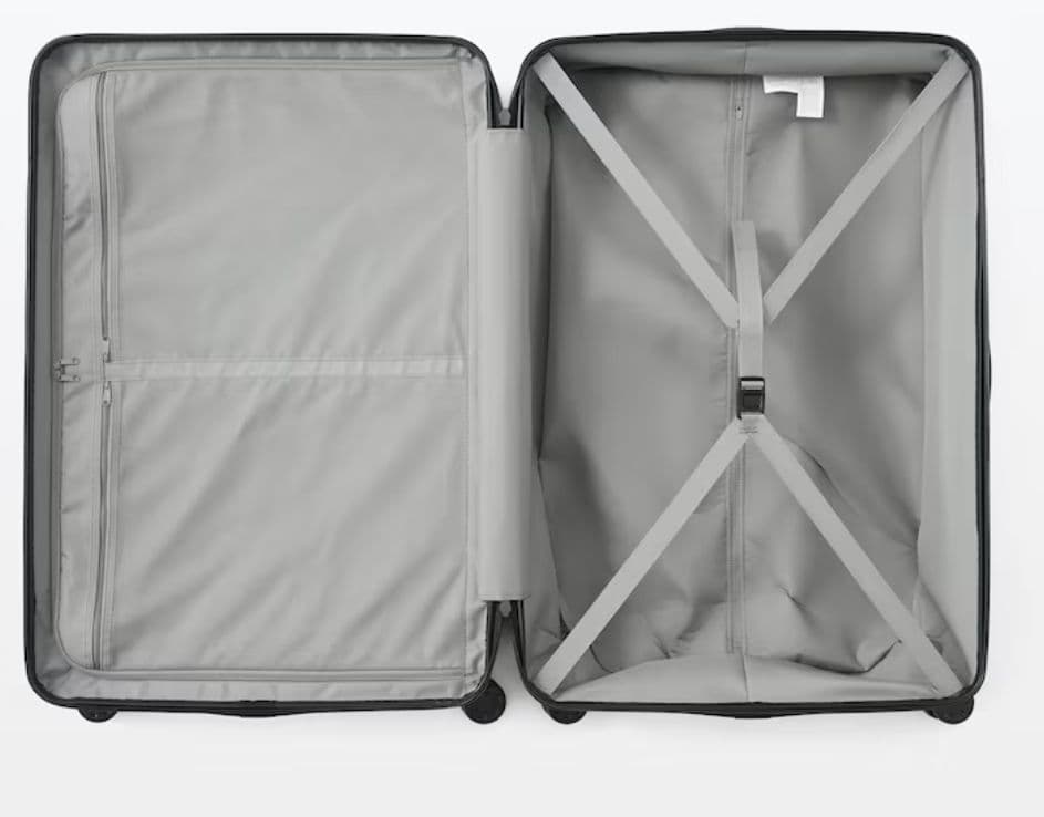 無印良品バーを自由に調節できる　ハードキャリーケース（105Ｌ）