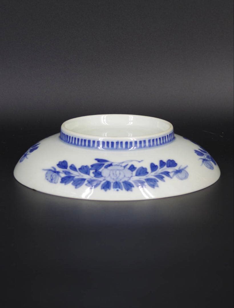 江戸時代 古伊万里 鍋島焼 老松紋 中皿 染付 大名贈答品 骨董 古美術