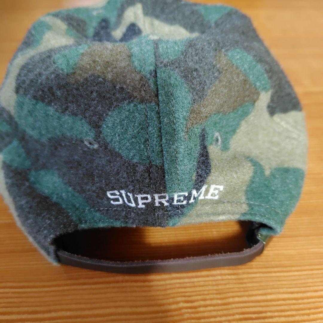 シュプリームSロゴ迷彩キャップ