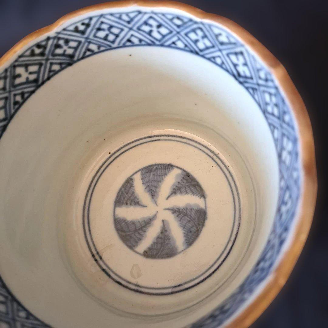 「新春に 松竹梅のそば猪口！②」 古伊万里猪口(直径10.5cm) 骨董アンティ