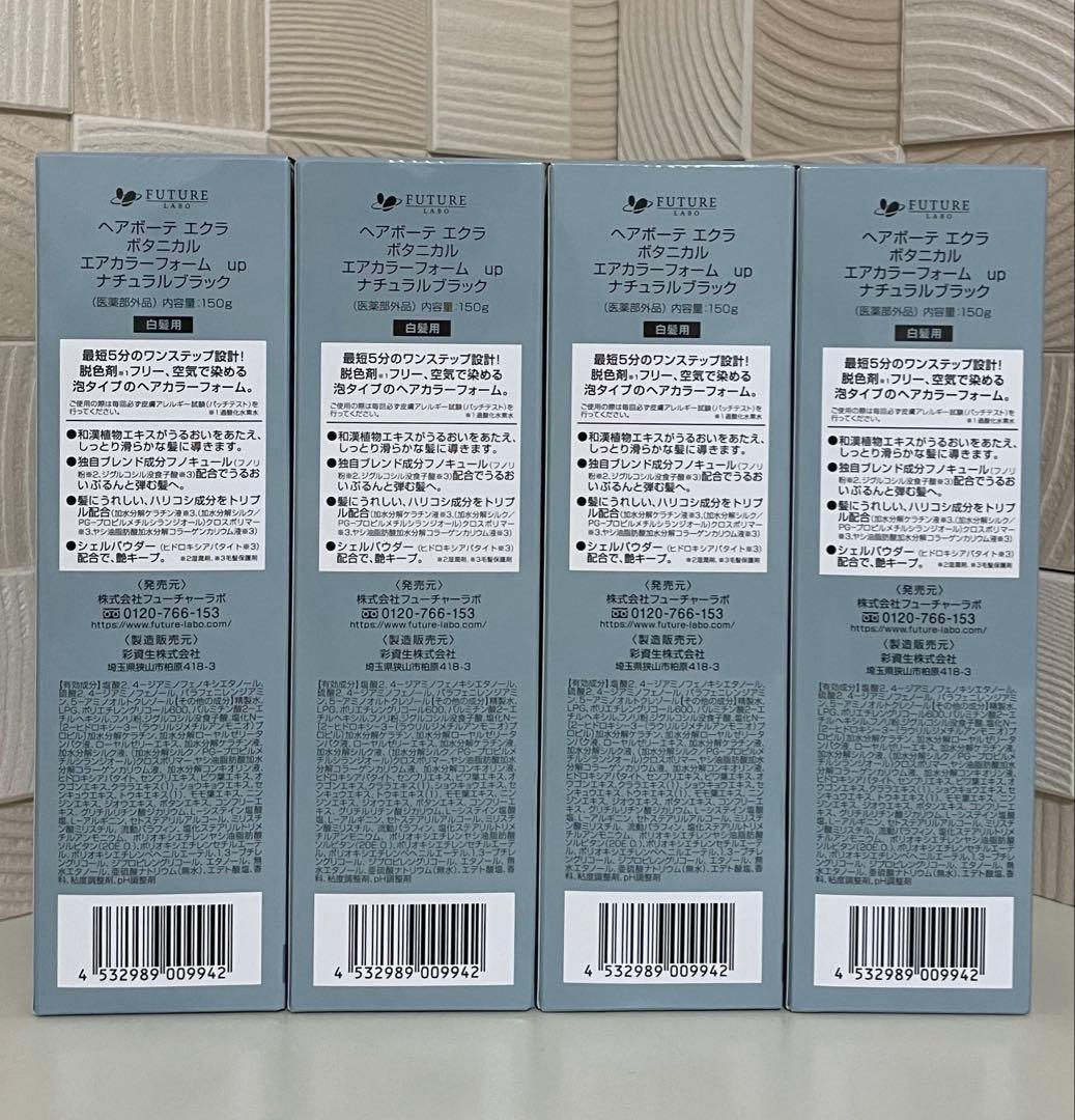ヘアボーテ エクラ ボタニカル エアカラーフォームup ナチュラルブラック4本
