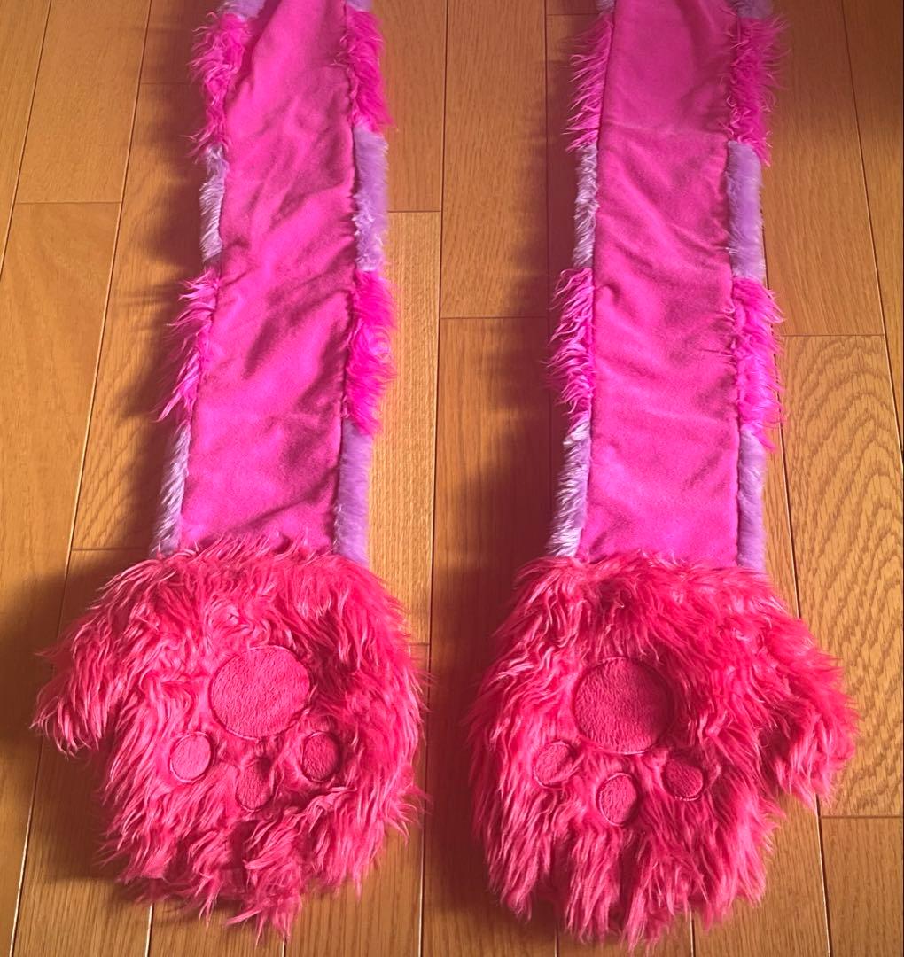 も*こ様 チェシャ猫　ファンキャップ　マフラーキャップ　ディズニー