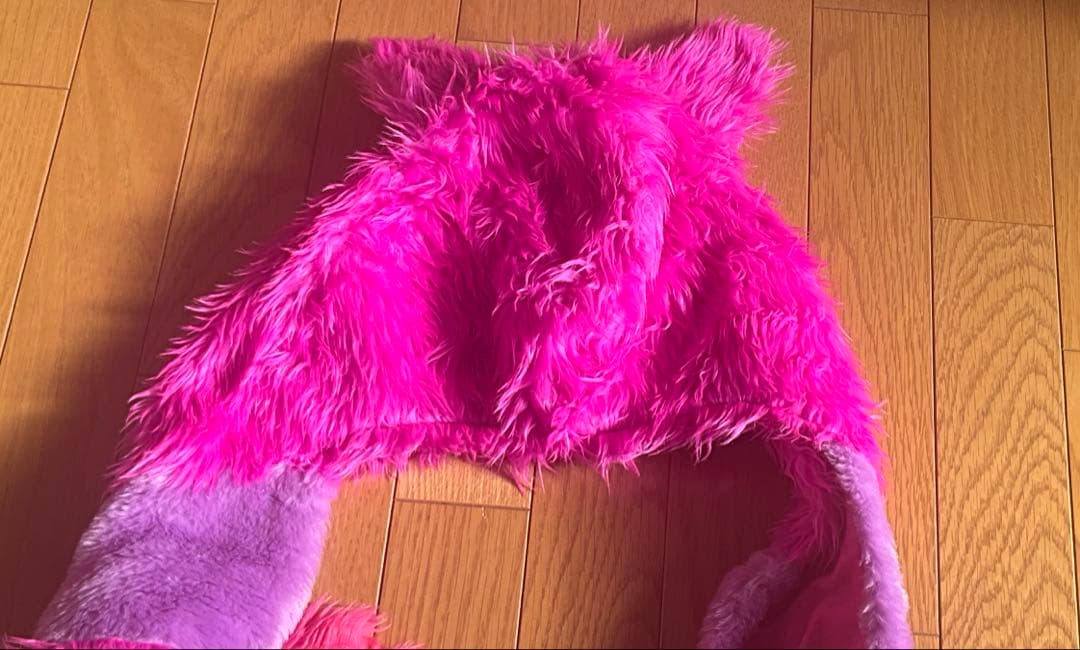 も*こ様 チェシャ猫　ファンキャップ　マフラーキャップ　ディズニー