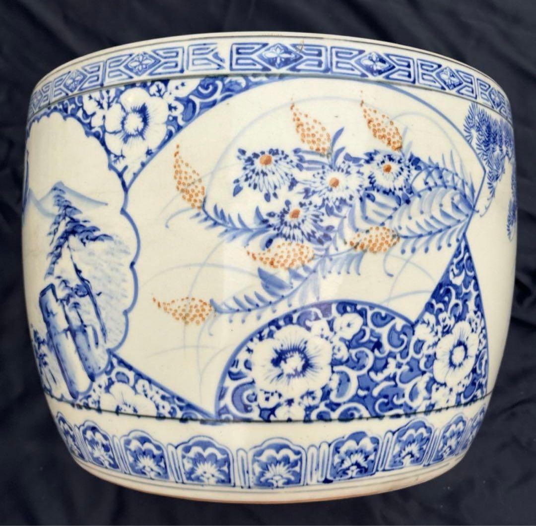 【美品‼︎送料込‼︎】火鉢 メダカ鉢 陶器鉢