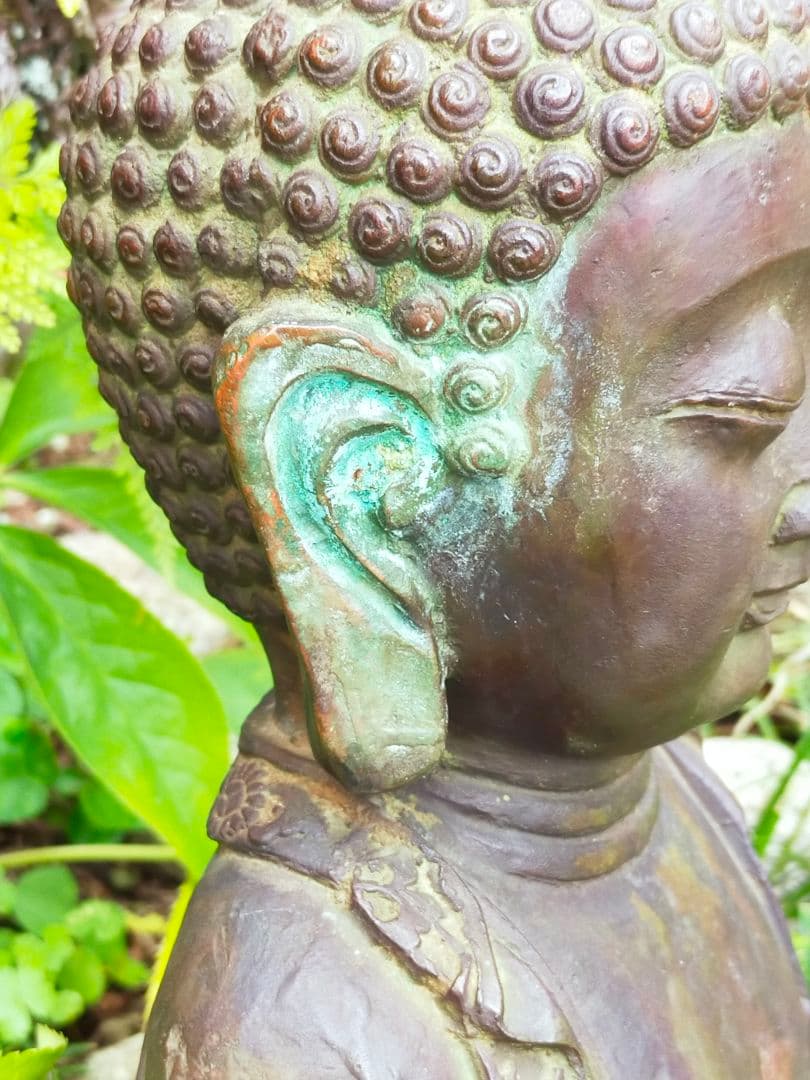 ♥古銅製　釈迦如来　座像　仏像　８.２ｋｇ　お釈迦様　大仏　観音像　骨董品