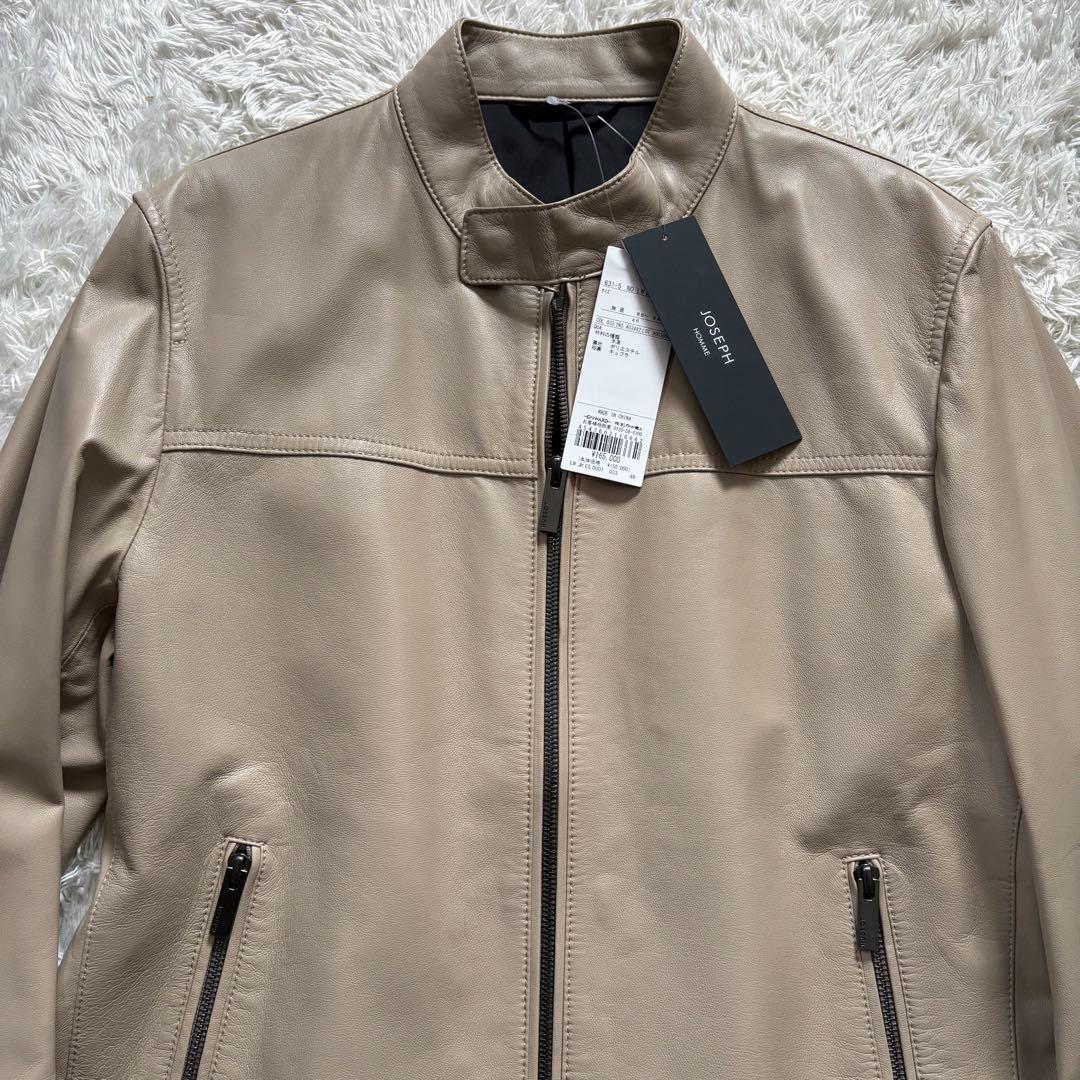 新品　ジョゼフオム　2025年モデル　レザージャケット　ライダースジャケット　M
