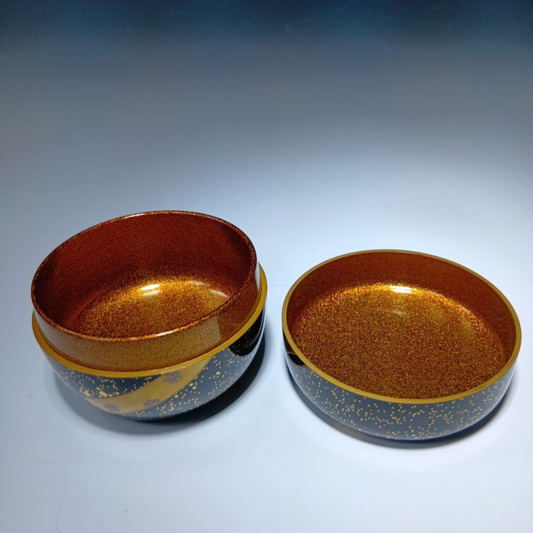 値下げ茶道具　清瀬一光作　色絵蒔絵平棗　 共箱　美品