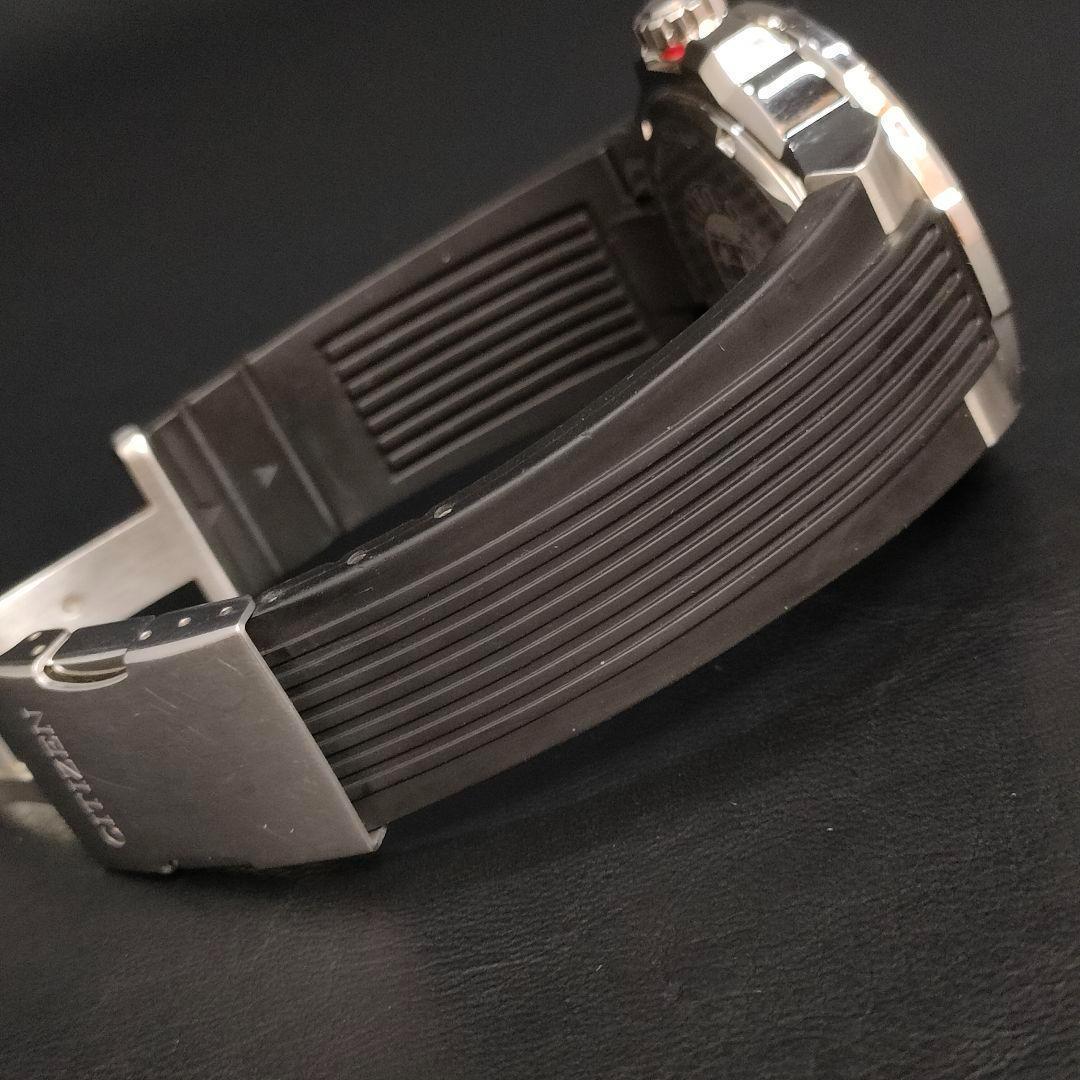 美品【稼働品】CITIZEN　シチズン　ブラック　レッド　シルバー　ソーラー