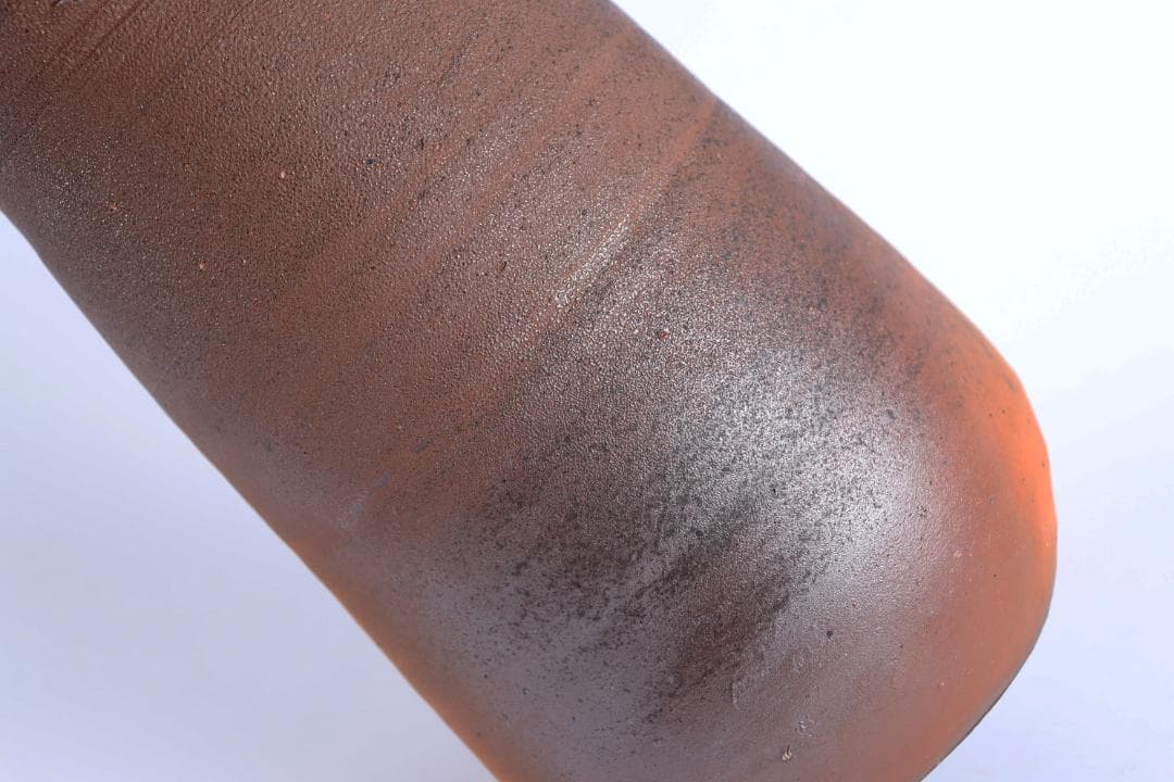 人間国宝『藤原雄』作 備前 月透し文 花器 花生 共箱