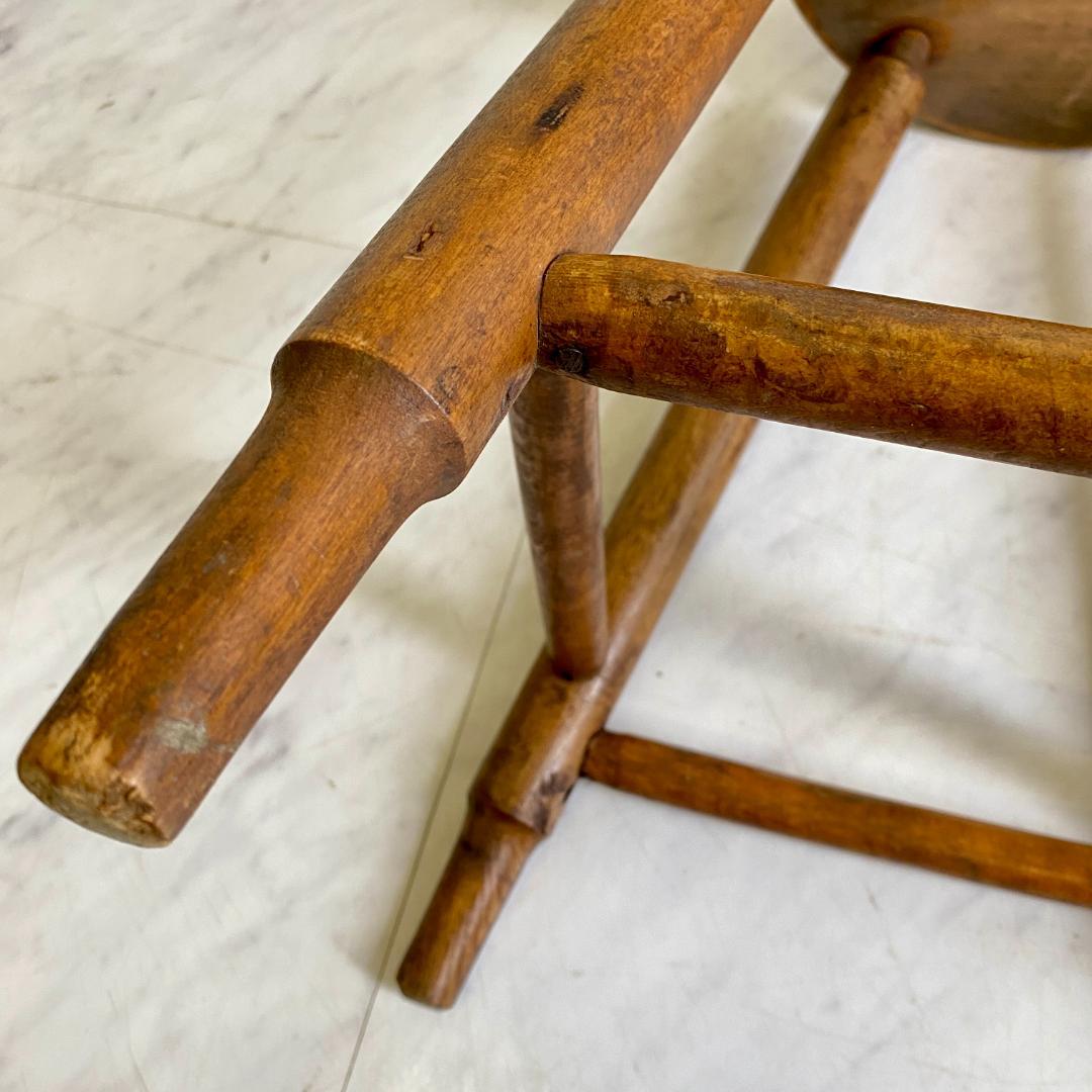 レトロなスツール 丸椅子 丸スツール 木製