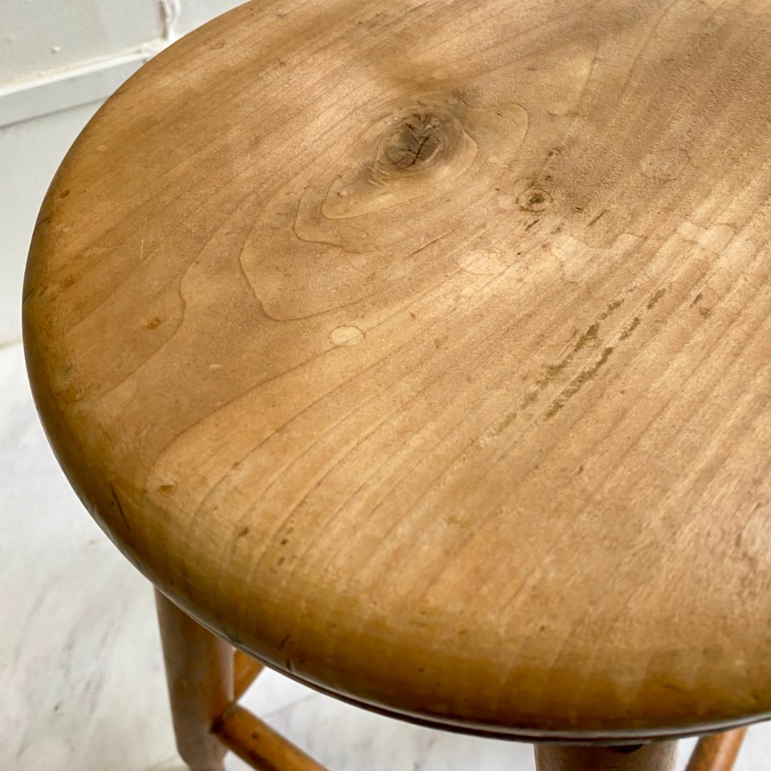 レトロなスツール 丸椅子 丸スツール 木製