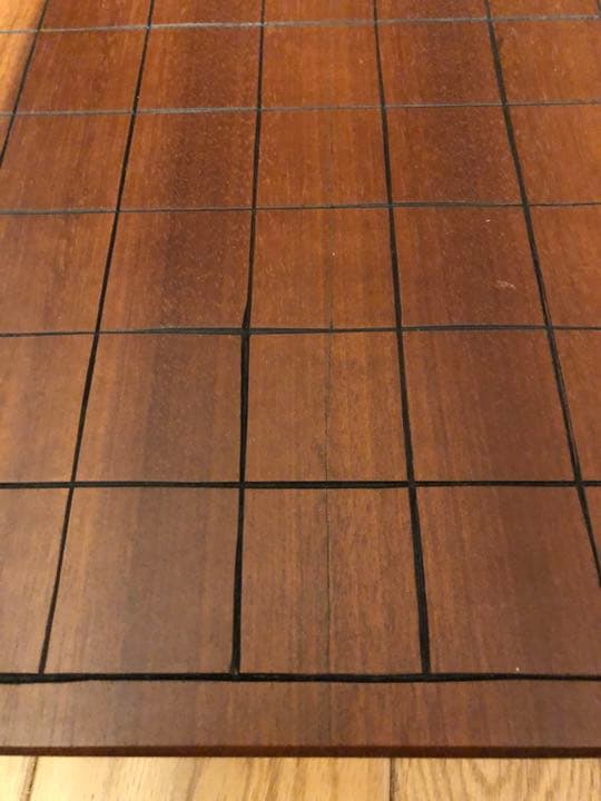 【手作り/中古】将棋盤 ブビンガ材 一枚板 貴重材