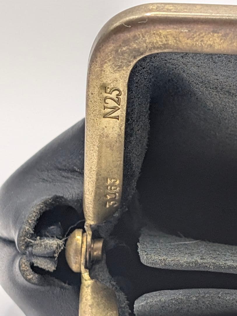 N25 がま口財布　Mサイズ　ブラック