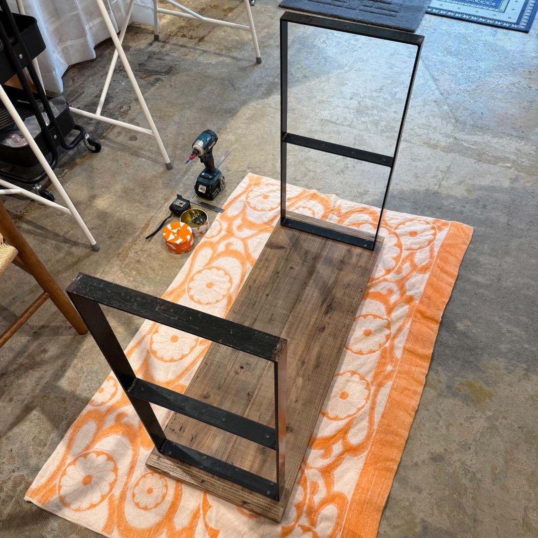 ▼ラスティックシェルフ 2nd 足場古材 アイアン 棚 什器