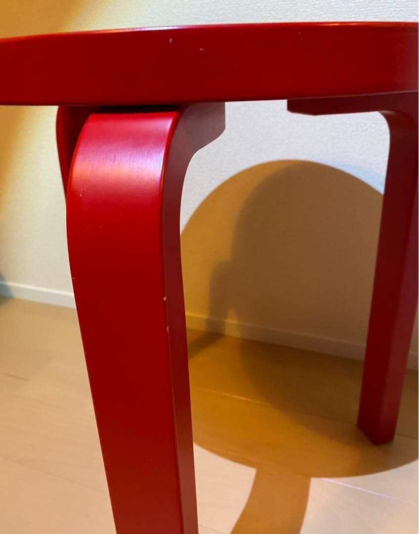 アルテック artek スツール60 赤 ３本脚 80周年