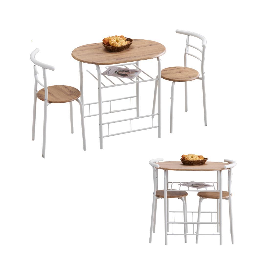 楕円形 ダイニング 3点セット ダイニングテーブル Light Brown