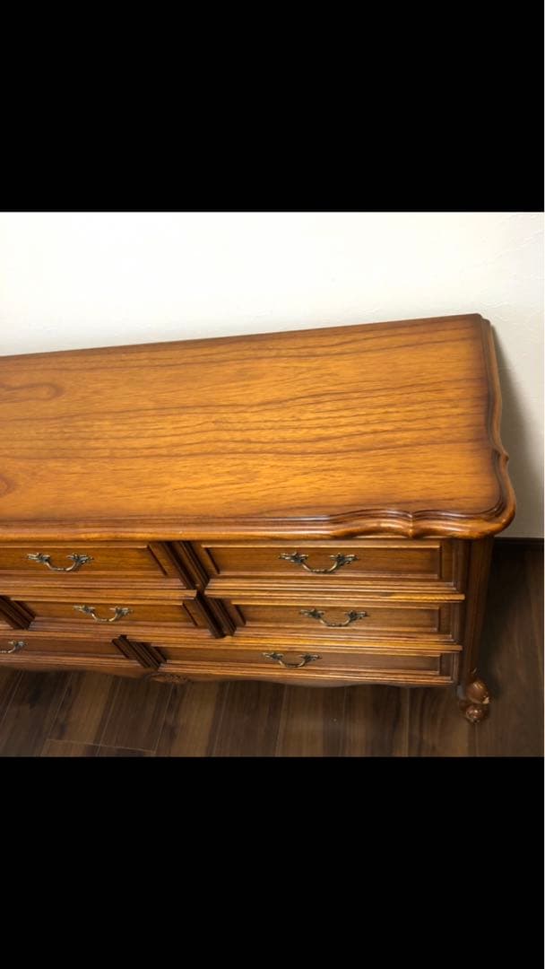 アンティーク　猫足　ロココスタイル　チェスト　キャビネット　ヴィンテージ