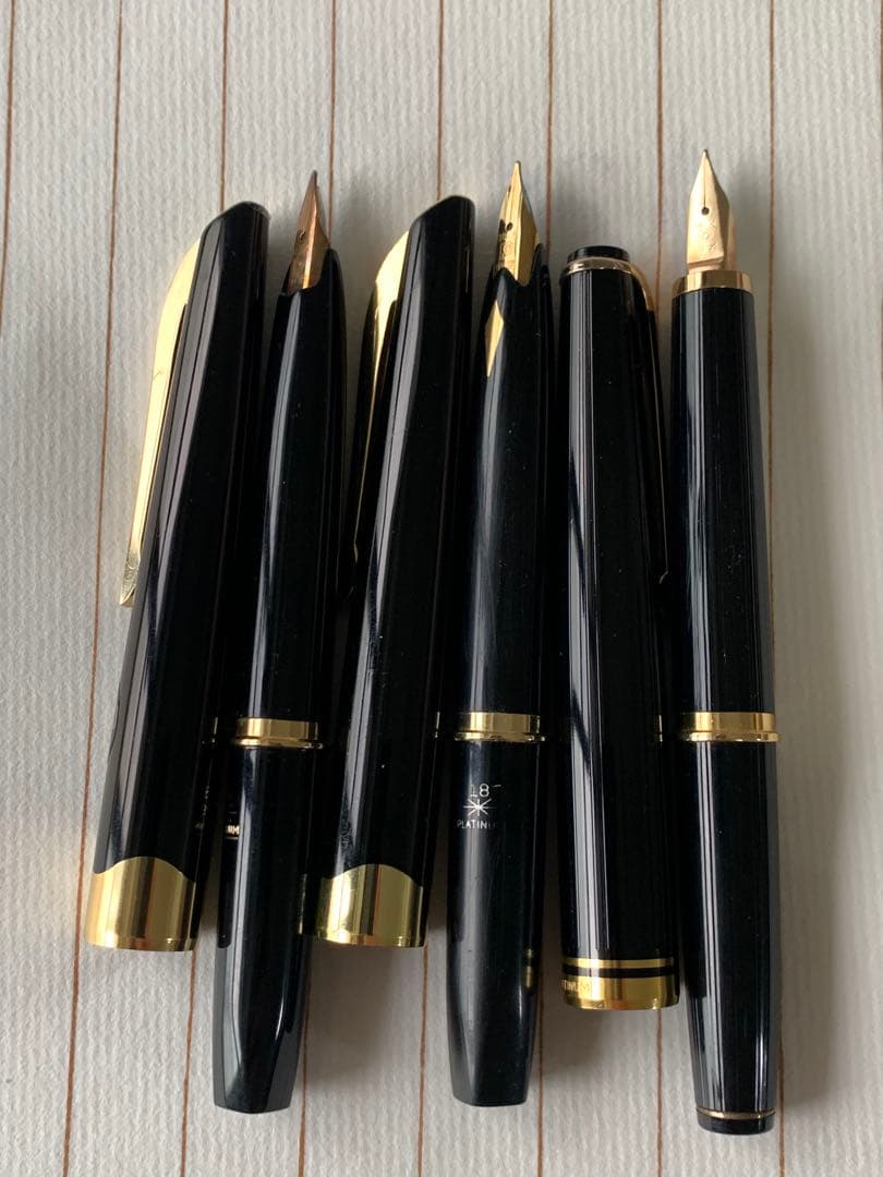 プラチナ 万年筆 18K 6本まとめ