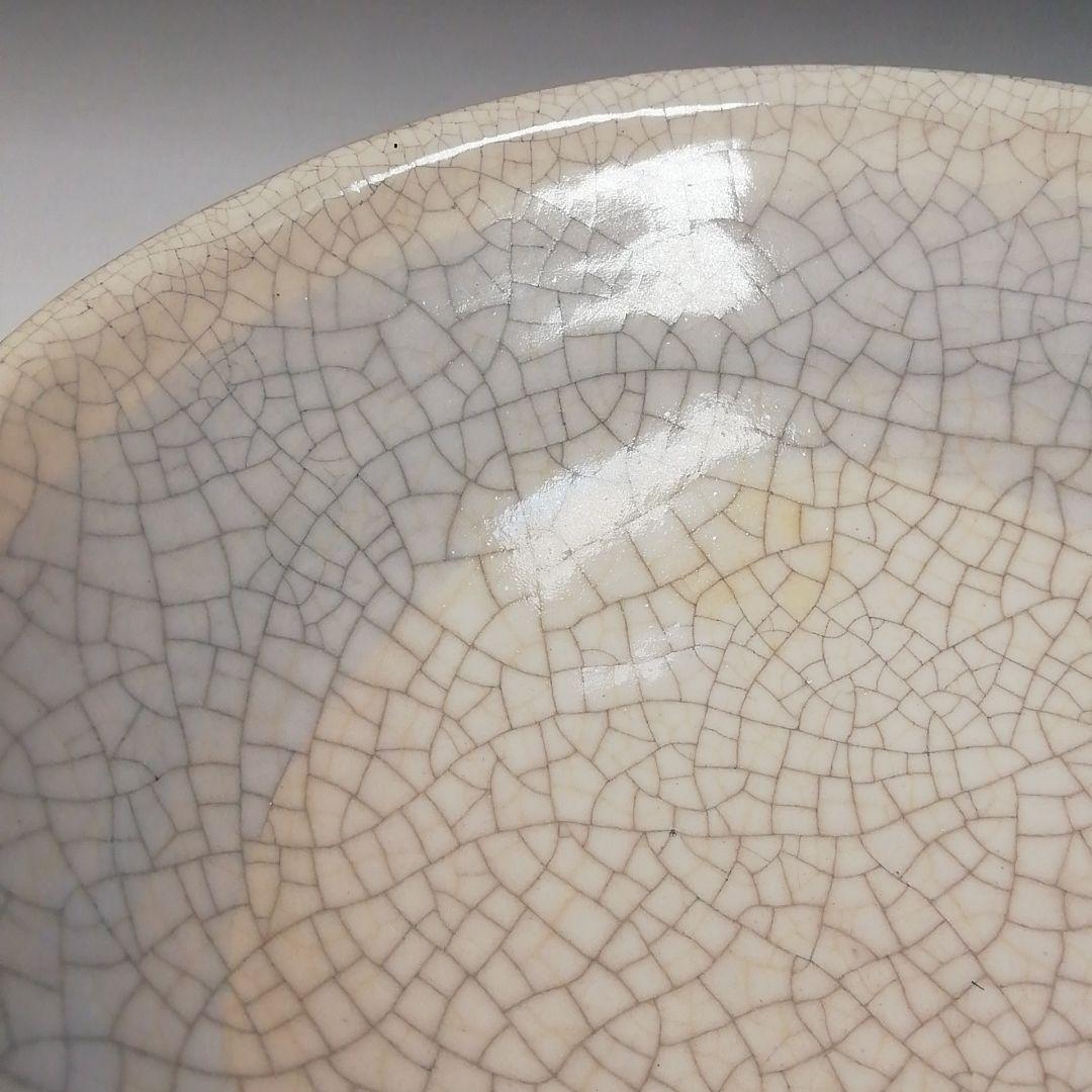 Ｔ７０３　茶碗　『白刷毛目　平茶碗』『桂窯　伊東桂楽 造』　共箱　抹茶碗　茶道具