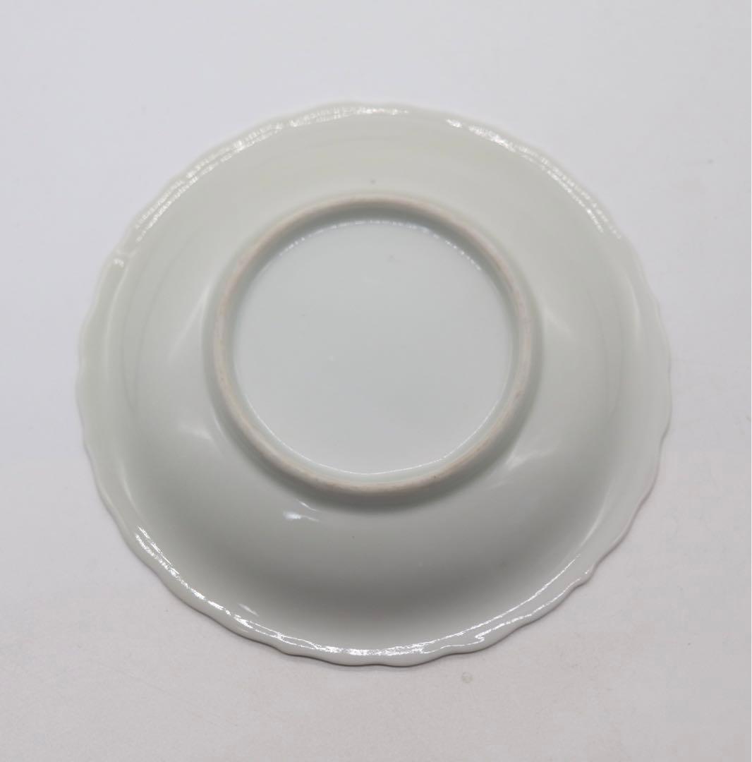 中国　清時代　徳化白磁陽刻紋花口小皿2点　送料込み0125