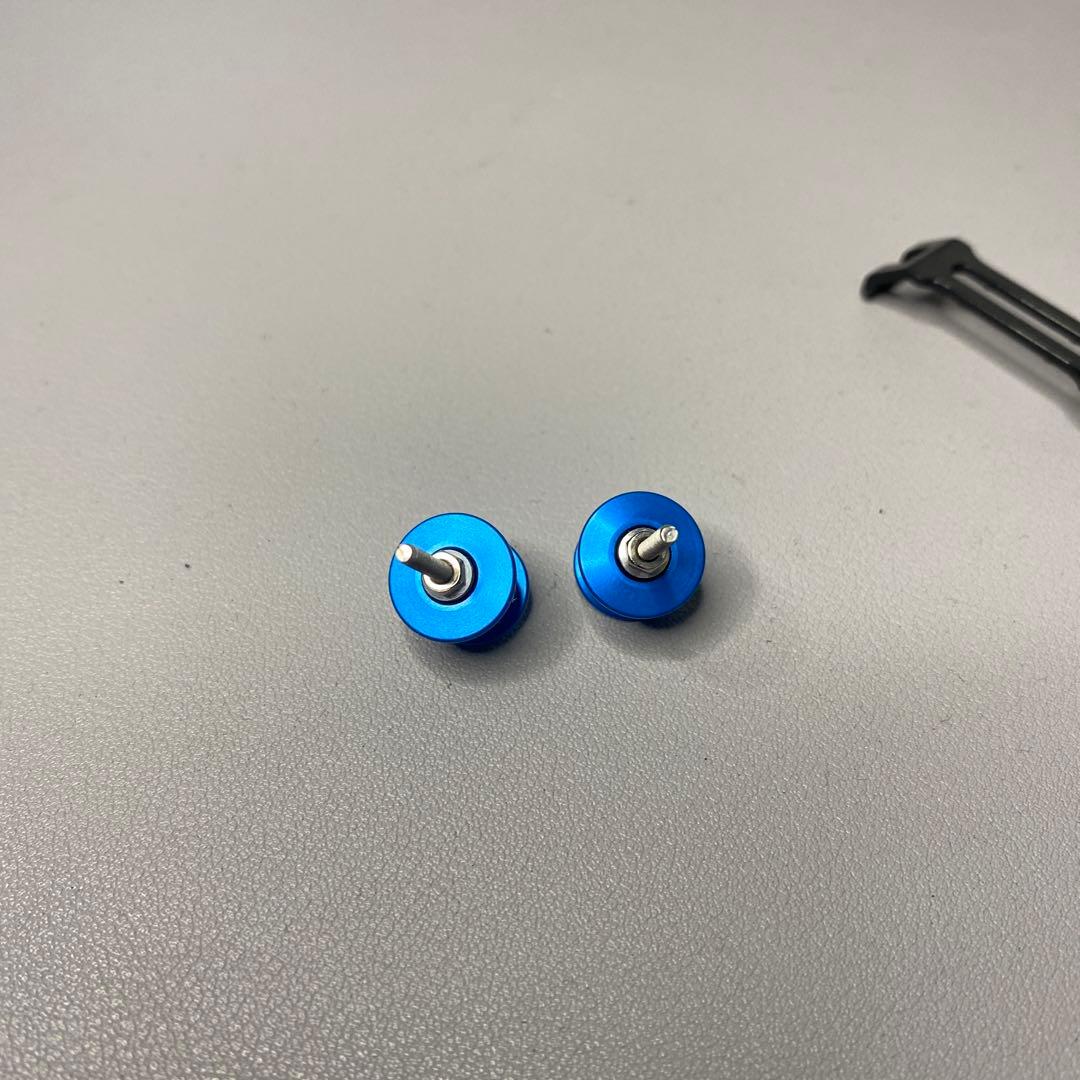 【ミニ四駆】軽量2段アルミローラー（13-12㎜）ブルー