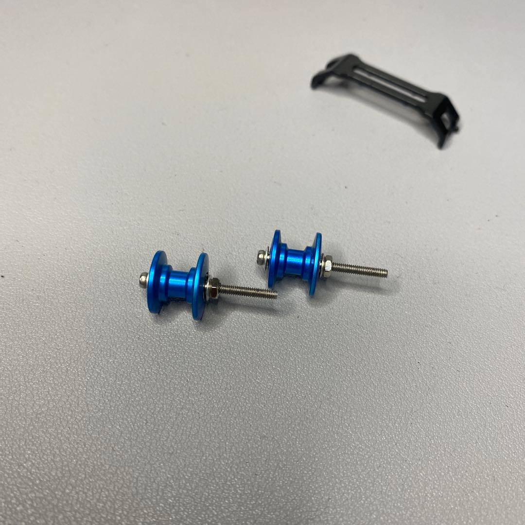 【ミニ四駆】軽量2段アルミローラー（13-12㎜）ブルー