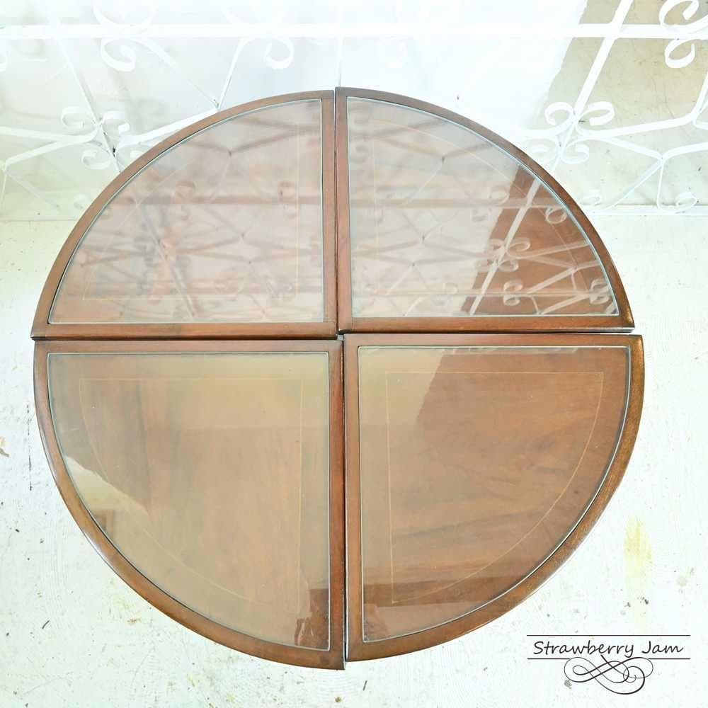 【早い者勝ち】L3705-264 英国アンティーク 丸テーブル ネストテーブル