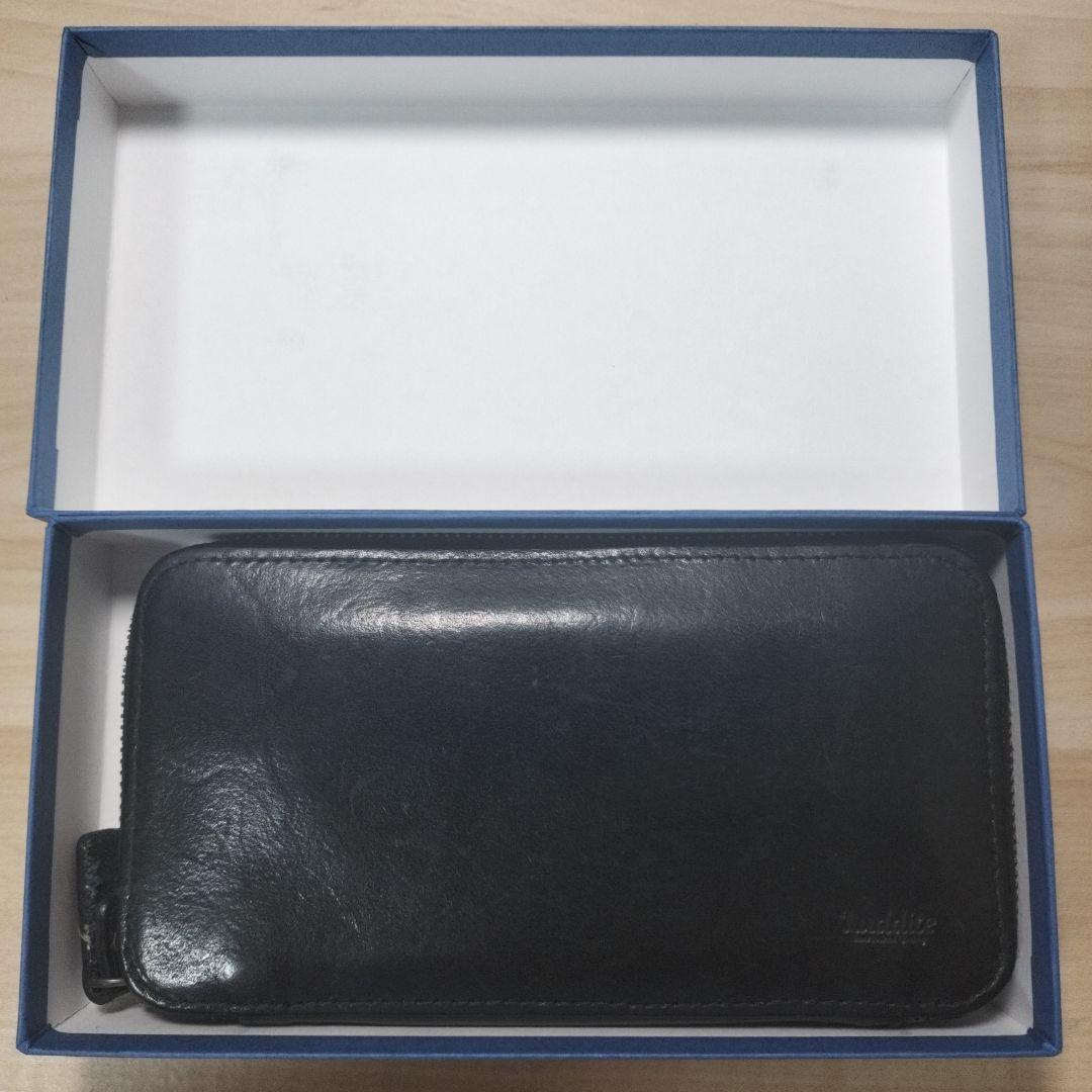 LUDDITE レザーラウンドジップペンケース MAYA ブラック