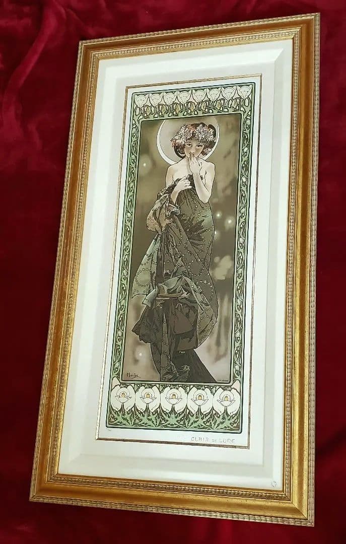 P*m様 【アルフォンス・ミュシャ】限定300部『月光』☆保証書＆証明書付きリト