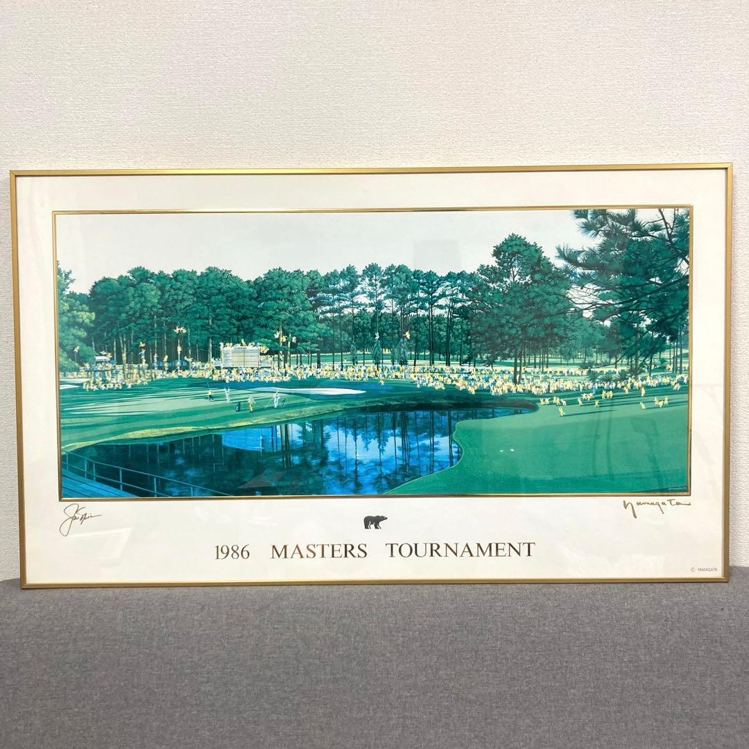 ヒロ・ヤマガタ　ジャックニクラウス　1986マスターズトーナメントアートポスター