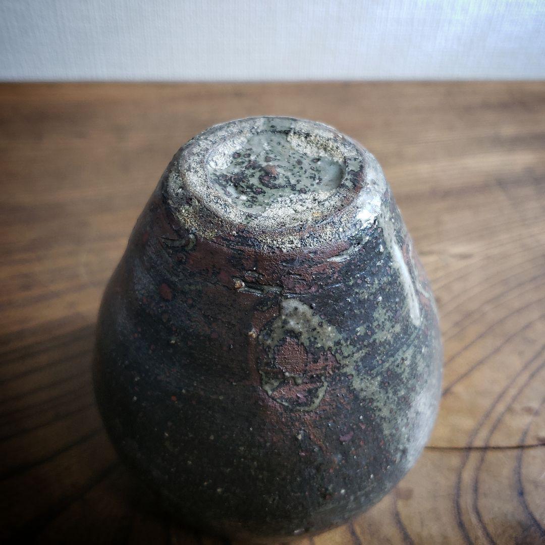 壺 小壺 一輪挿し 花器 花瓶 えくぼ 黒 ペン立て フラワーベース