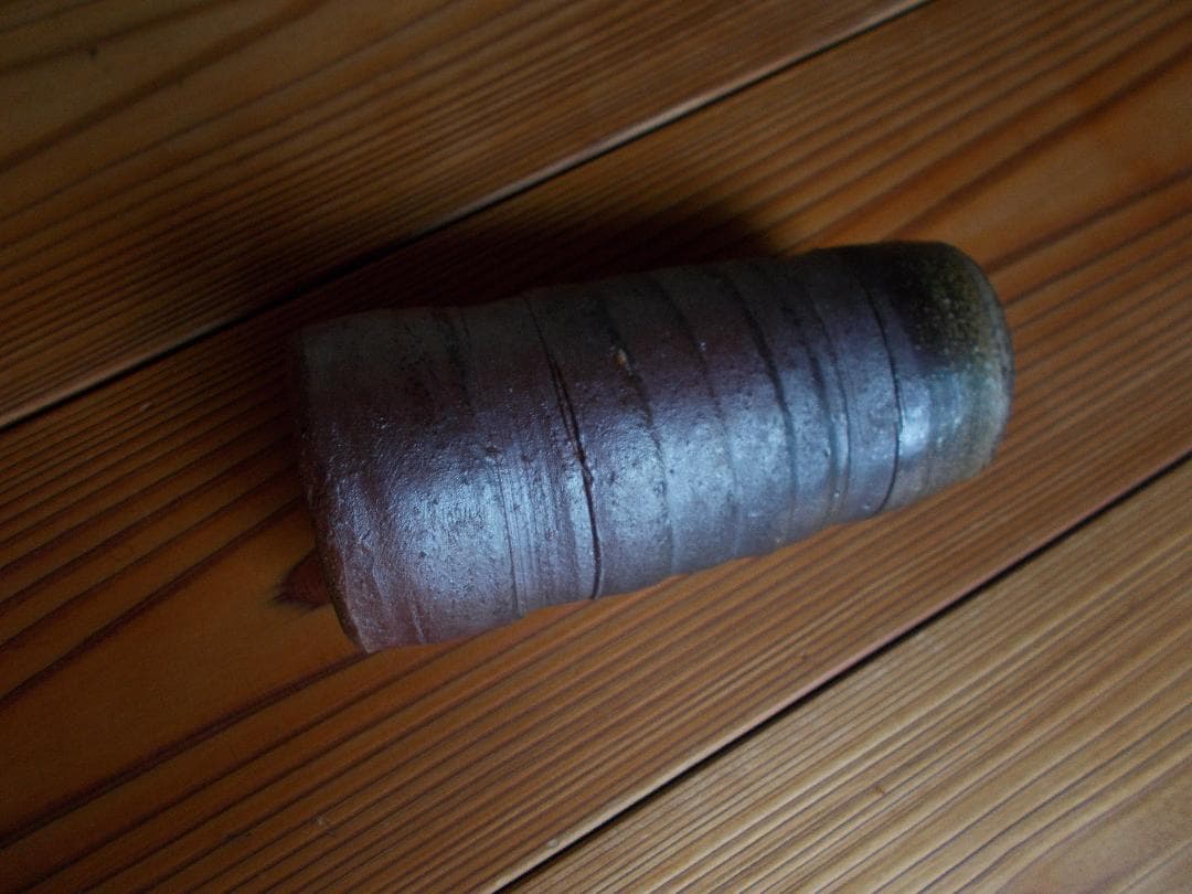 備前焼⑬　掛花入れ　ゴマ　丁斎　【22】