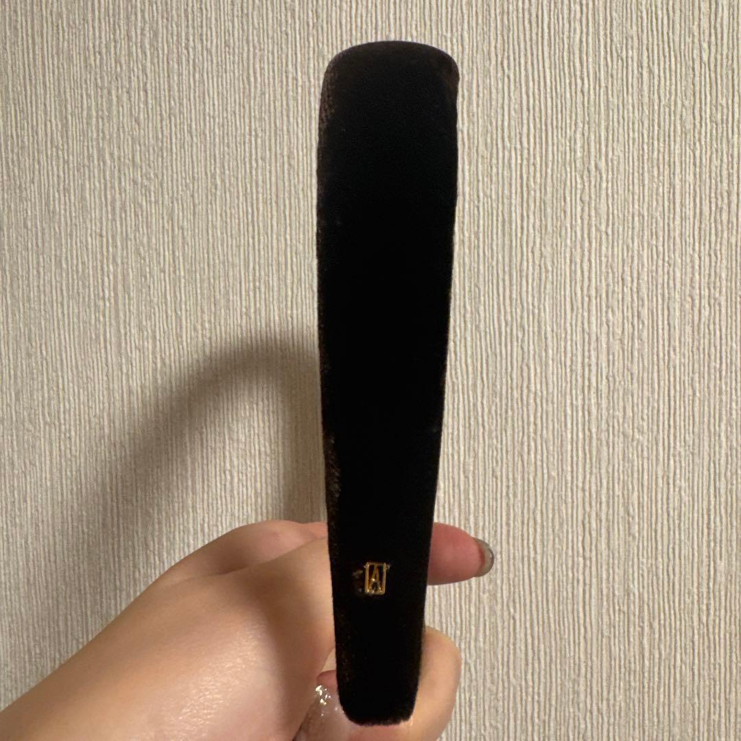 ALÉXANDRE DE PARIS ブラウン ベルベット カチューシャ