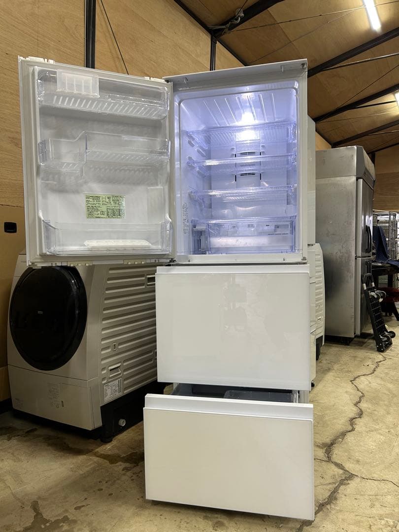 SHARP 冷蔵庫 SJ-GW35J-W 350L どっちもドア2022年製