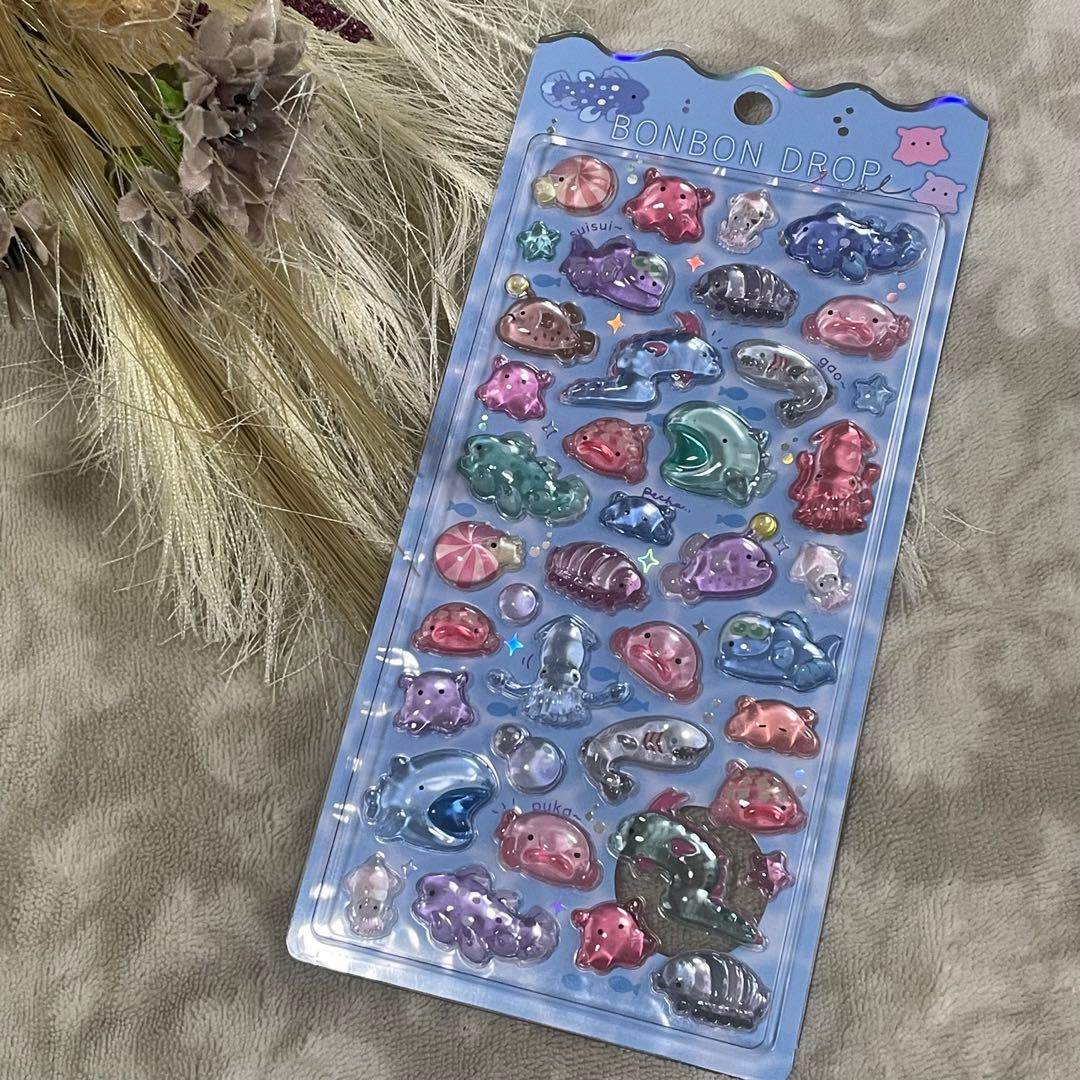 水族館限定　クーリア正規品　ボンボンドロップシール　４枚セット