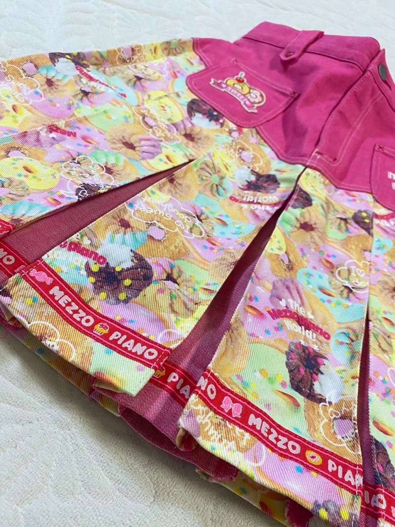 新品　昭和レトロ　メゾピアノ　ドーナツ柄　派手