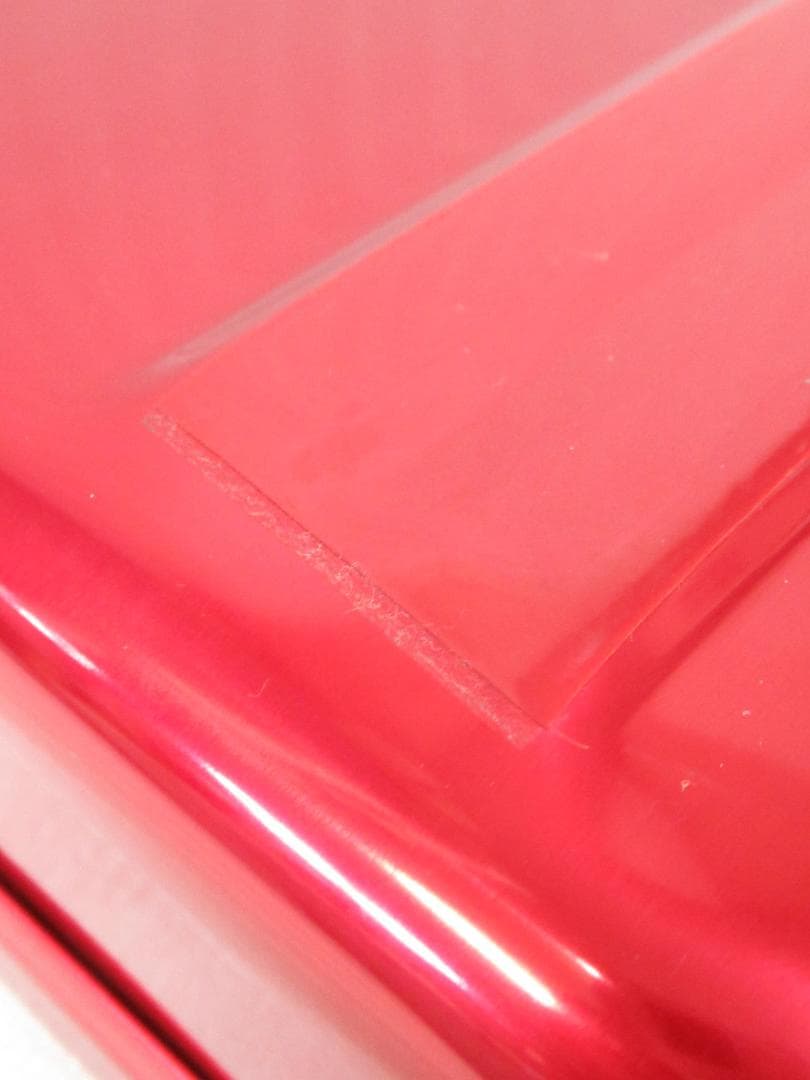 ゼロハリバートン アタッシュケース レッド系色 クリアハンドル 展示未使用品