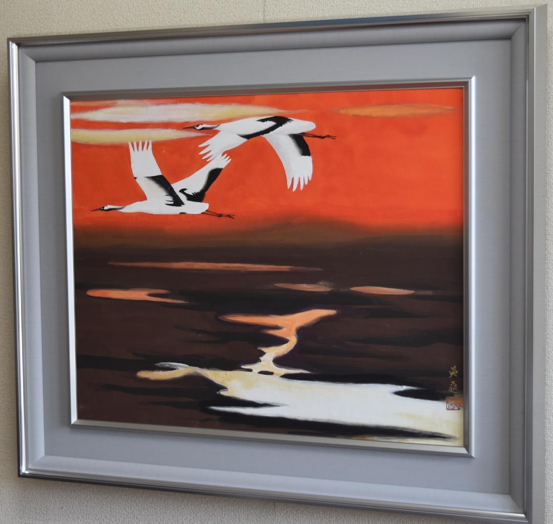 真作　★文化勲章受章　岩橋英遠　作日本画　ギフト記念品