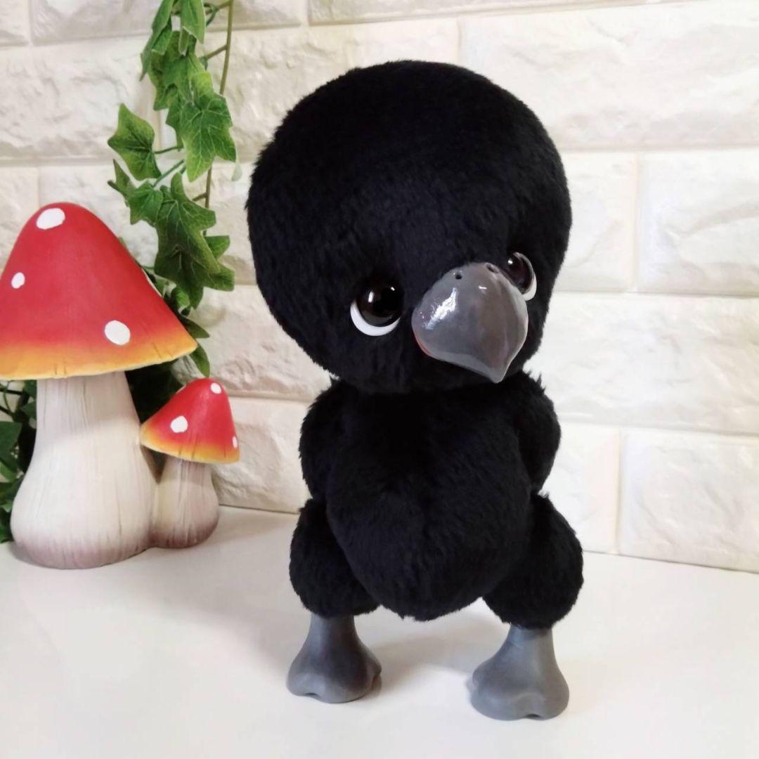ぬいぐるみ✽アートドール✽カラスのかーくん✽手足可動✽大サイズ