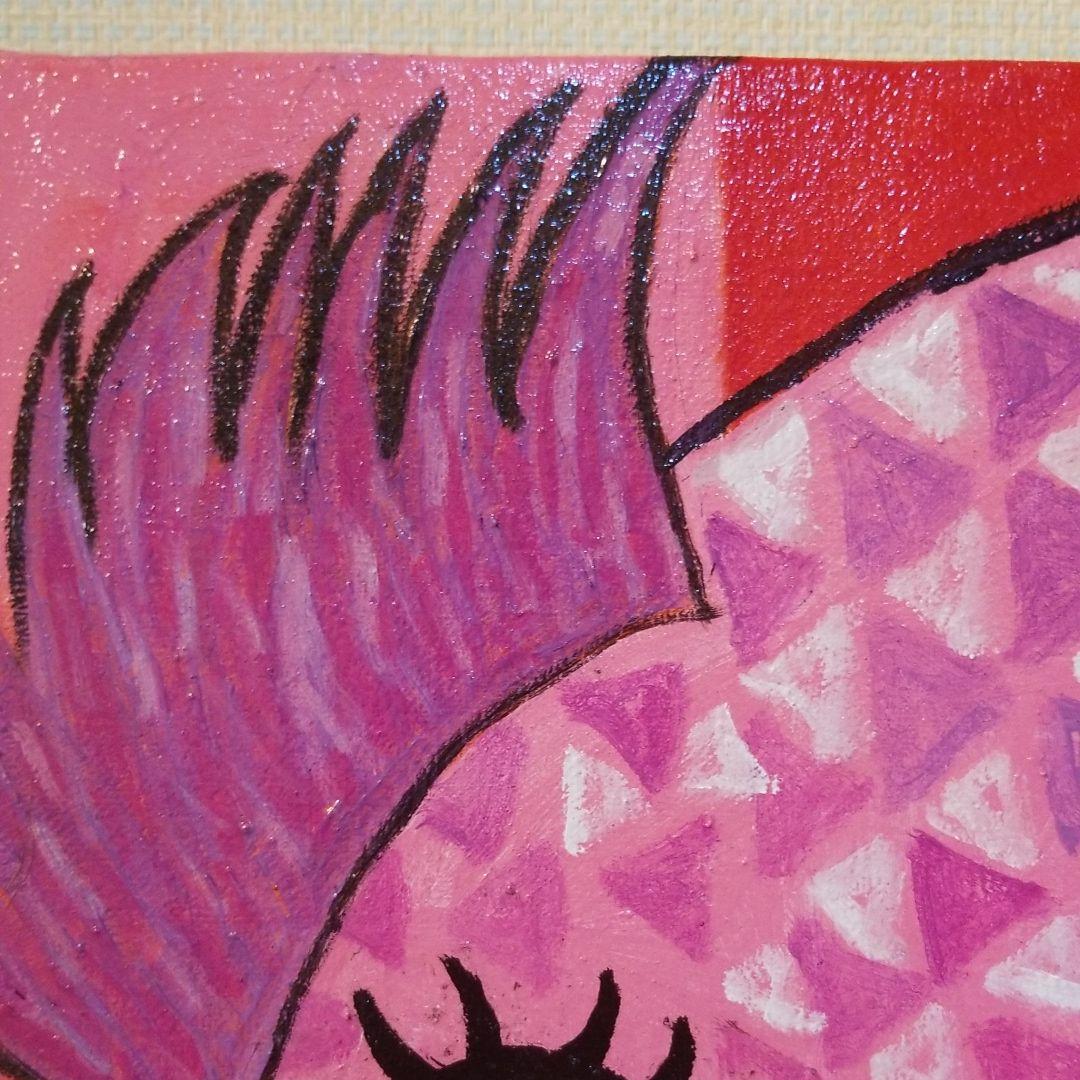 油絵　専用　バッグをたくさん持つ鳥