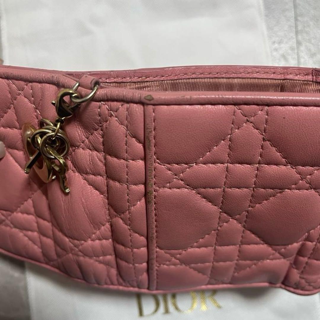 【1/3限定値下げ】即購入◎Dior ピンク キルティング 三つ折り財布