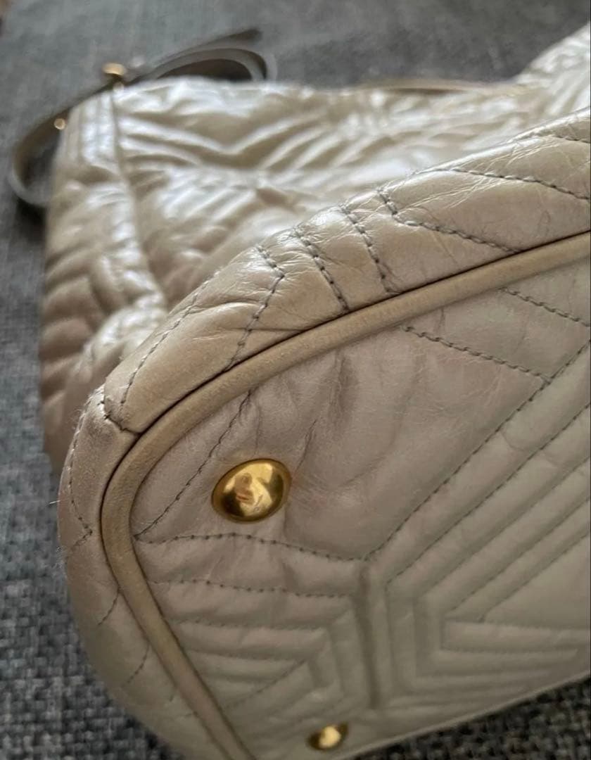 miumiu トートバッグ 2way ベージュ