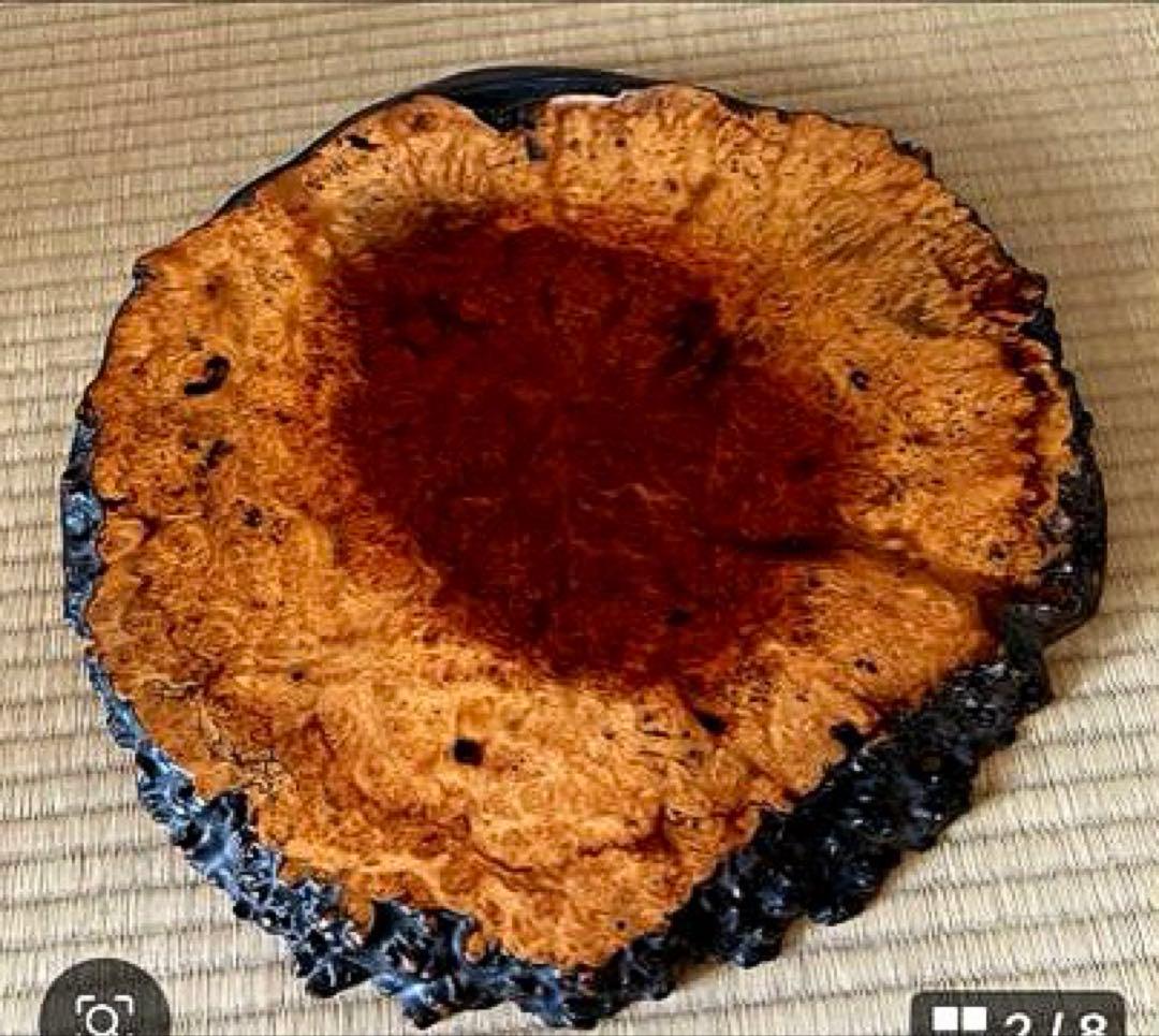 天然時代木 花梨 瘤 玉杢 花台 香台 盆栽台 平台40㎝