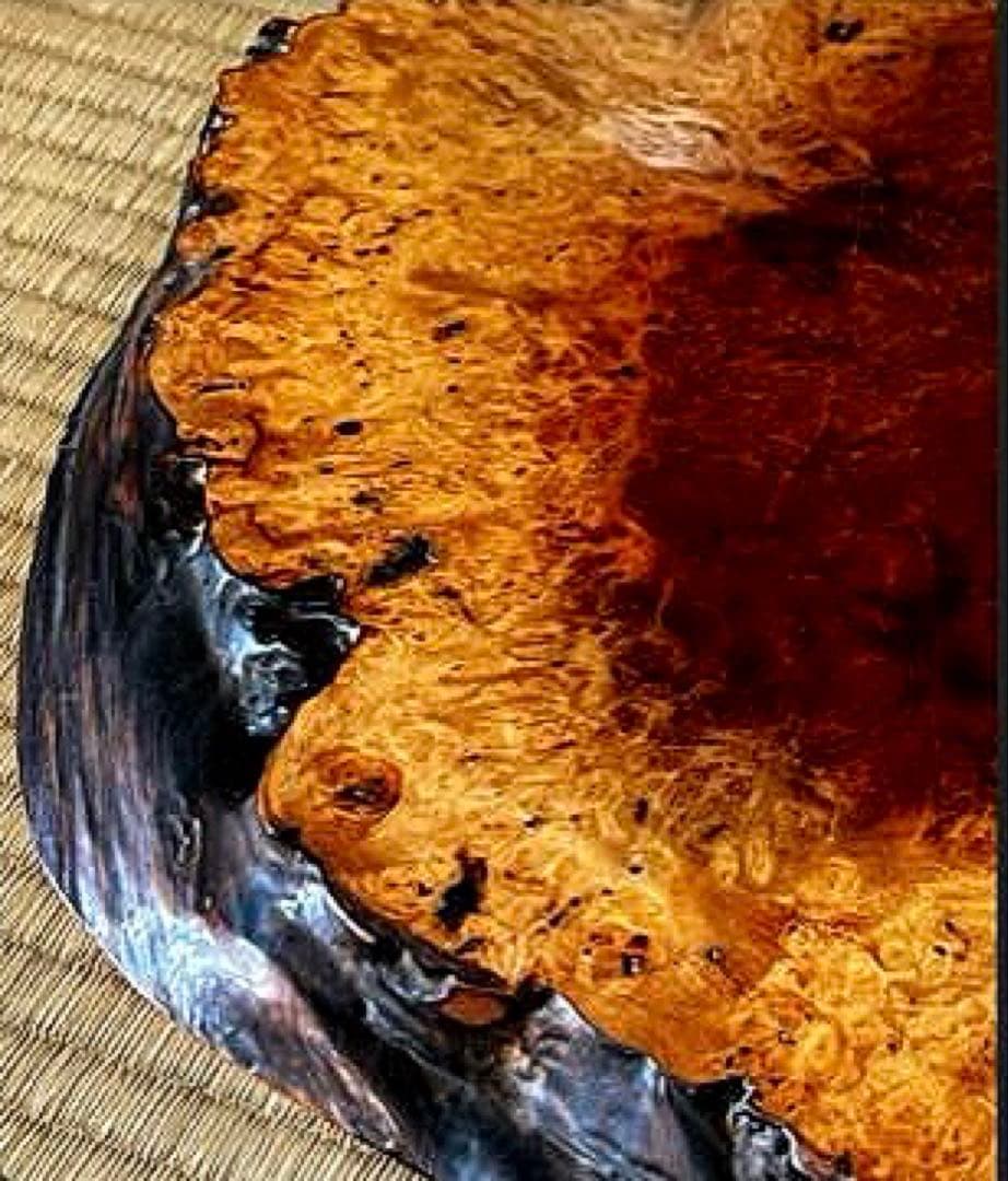 天然時代木 花梨 瘤 玉杢 花台 香台 盆栽台 平台40㎝