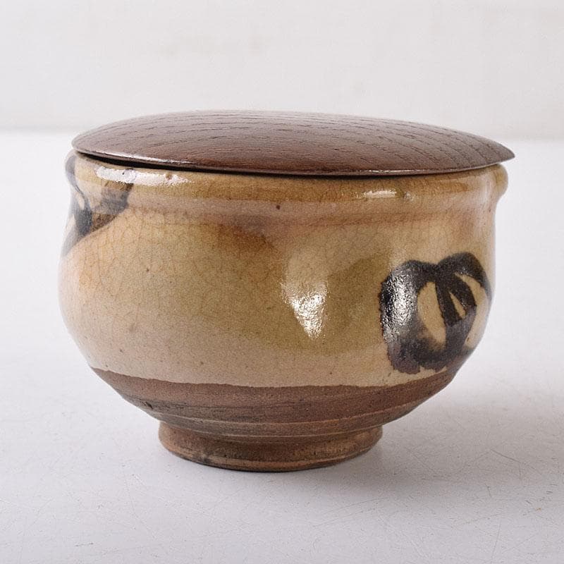 散歩星人　茶道具　因久山焼　芦澤保親作　茶入　共箱　V　R8658