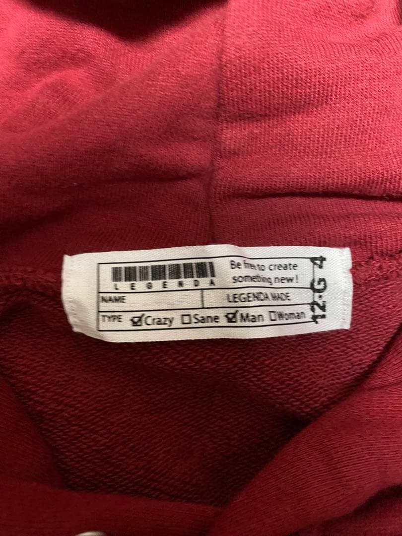 エヴァンゲリオン アスカ ラングレーレジェンダ パーカー 二号機レッド　Lサイズ