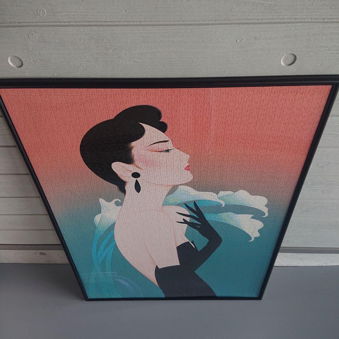 鶴田 一郎 エクスタシー 希少 レア 美人画 ノエビア パズル 完成品 額付