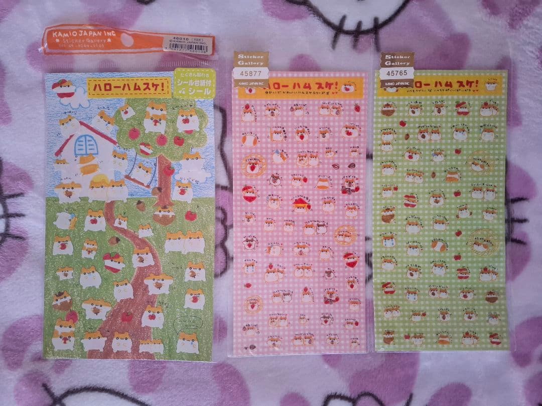 激レア★平成ファンシー♡平成レトロ♡ハローハムスケ！シール3種セット