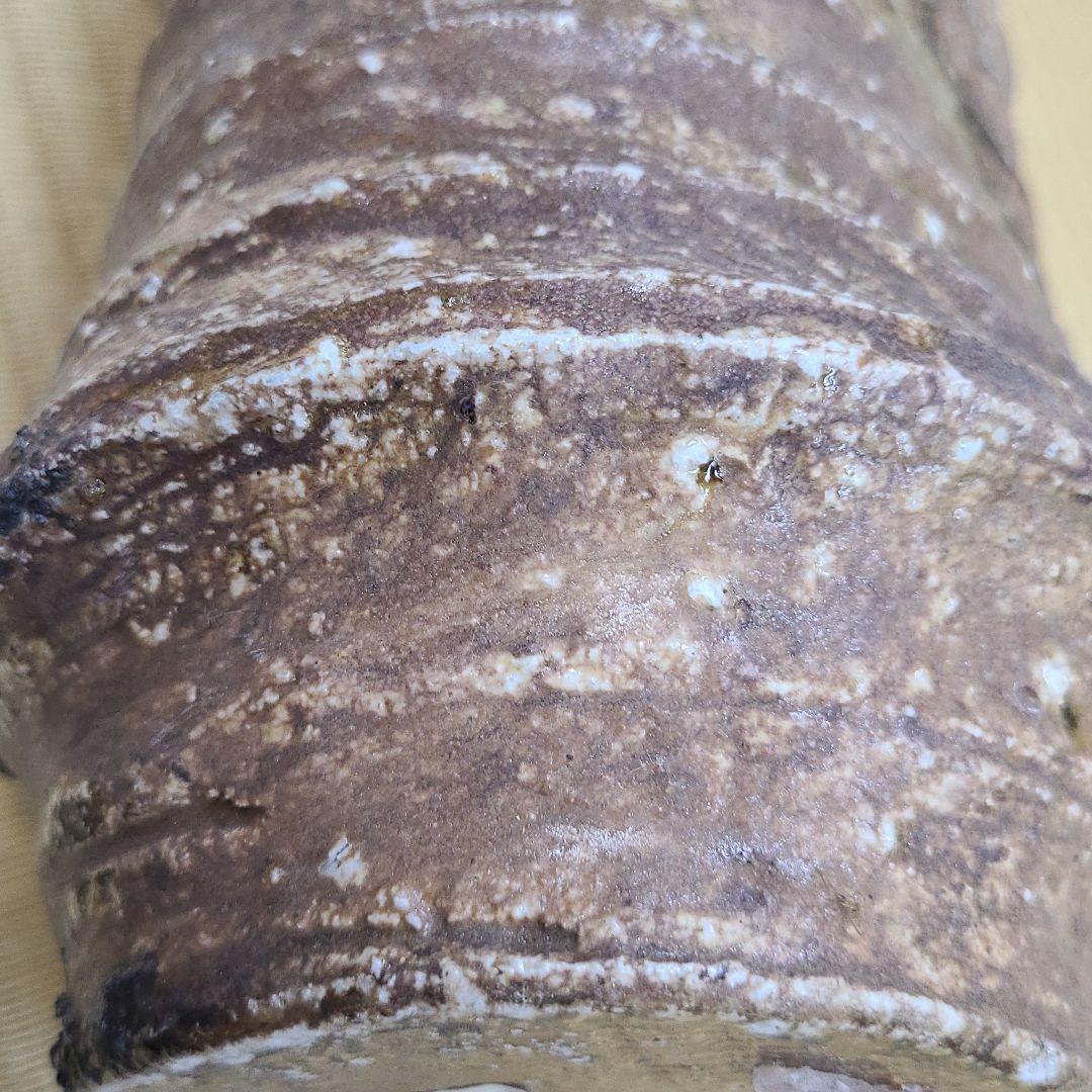 信楽焼 荒川智作 鎬花入 高さ9寸（約27cm） 共箱 本物保証